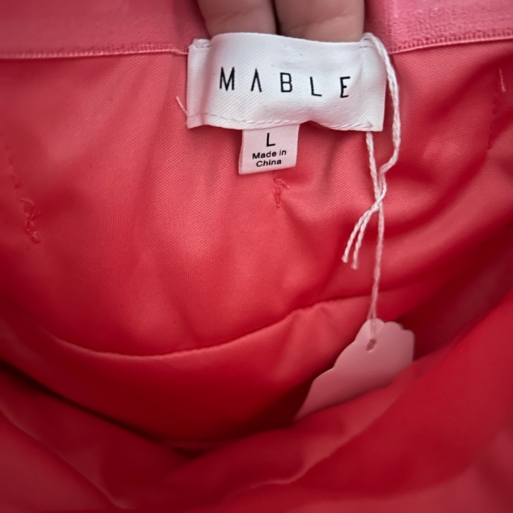NWT Mable | Pink Tulle Layered Mini Dress-Size L - Picture 4 of 6